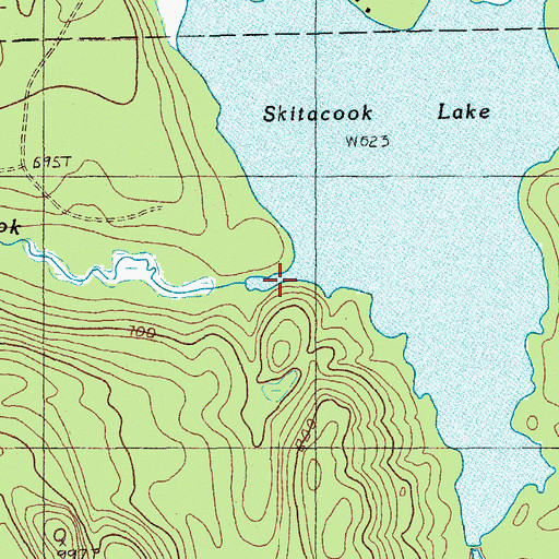Topographic Map of Center Line Brook, ME