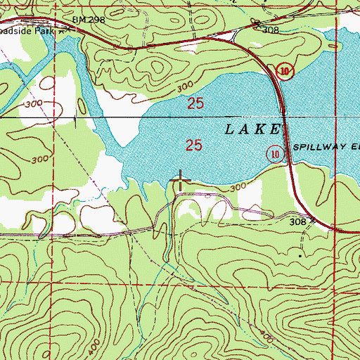 Topographic Map of Wilhite Hollow, AR