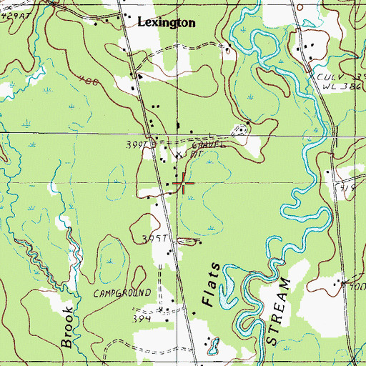 Topographic Map of Center School, ME