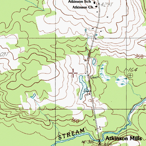Topographic Map of Atkinson School, ME