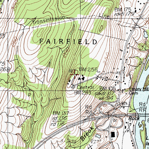 Topographic Map of Central Maine Sanatorium, ME