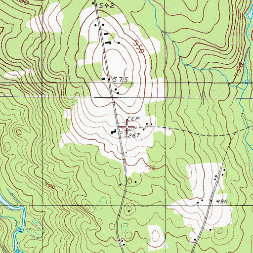 Topographic Map of Chadborne Cemetery, ME