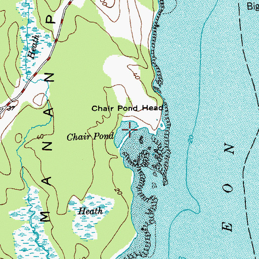 Topographic Map of Chair Pond, ME