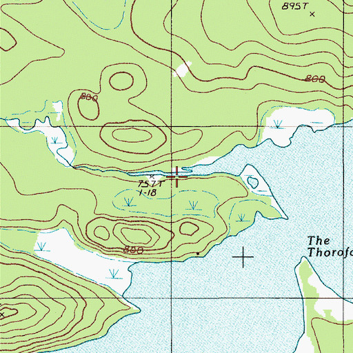 Topographic Map of Chandler Brook, ME