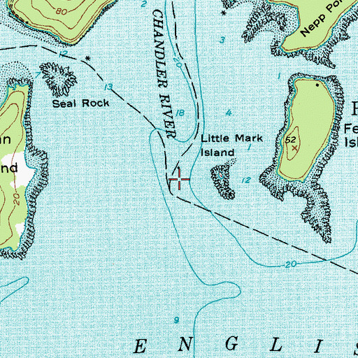 Topographic Map of Chandler River, ME