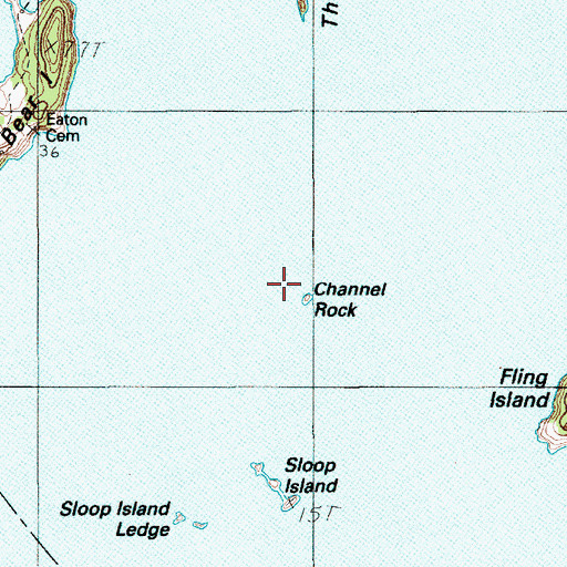 Topographic Map of Channel Rock, ME