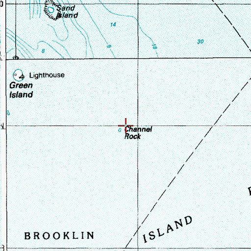 Topographic Map of Channel Rock, ME