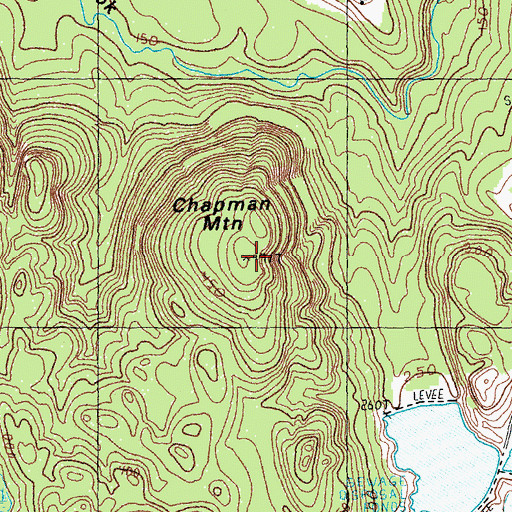 Topographic Map of Chapman Mountain, ME