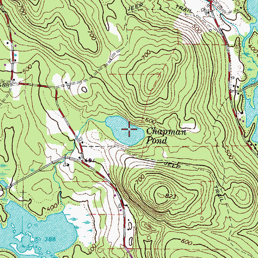 Topographic Map of Chapman Pond, ME