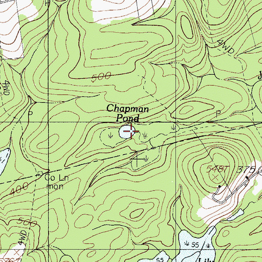 Topographic Map of Chapman Pond, ME