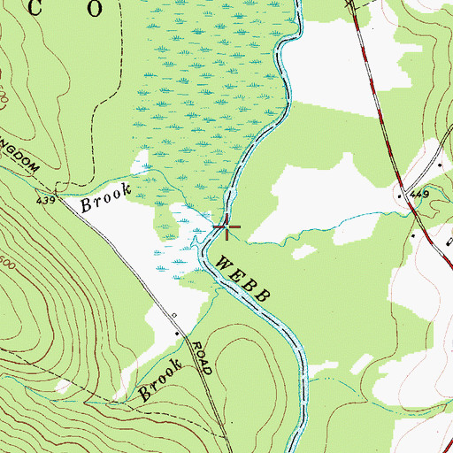 Topographic Map of Chase Brook, ME