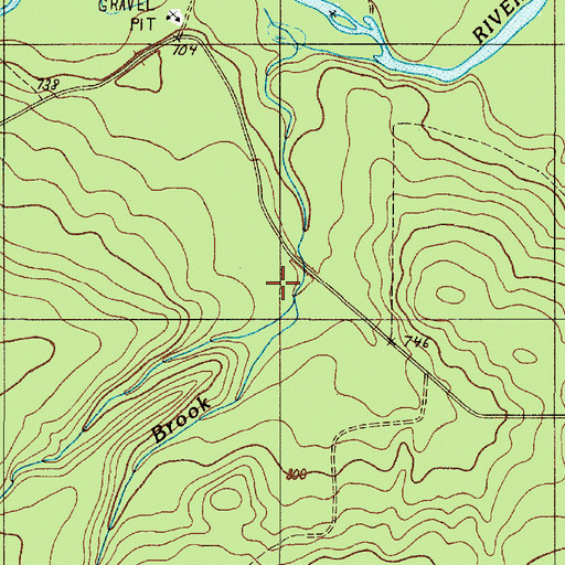 Topographic Map of Chase Brook, ME