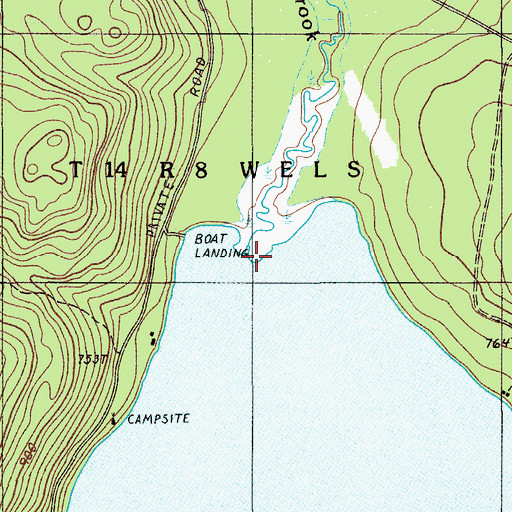 Topographic Map of Chase Brook, ME