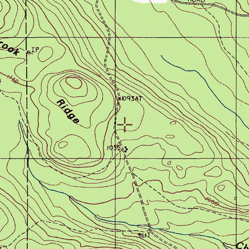 Topographic Map of Chase Brook Ridge, ME