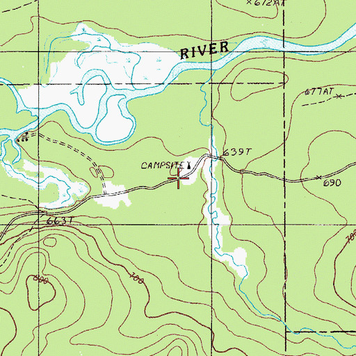 Topographic Map of Chase Camp, ME