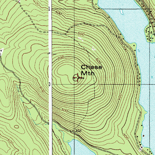 Topographic Map of Chase Mountain, ME