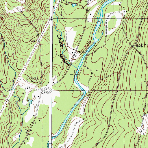 Topographic Map of Chase Stream, ME