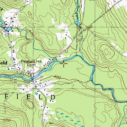 Topographic Map of Chellis Brook, ME
