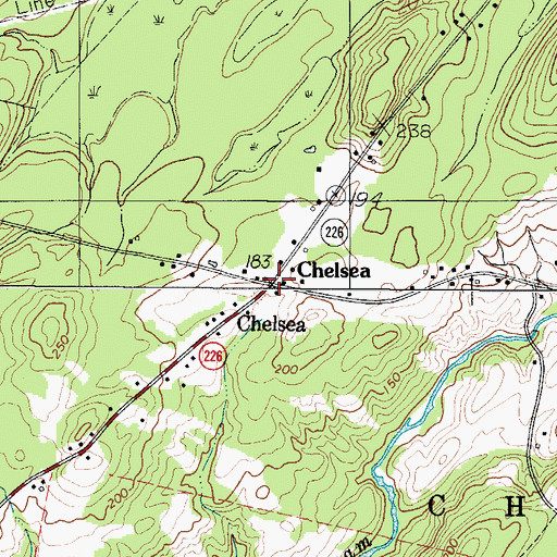 Topographic Map of Chelsea, ME