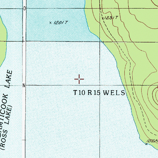 Topographic Map of Chemquasabamticook Lake, ME