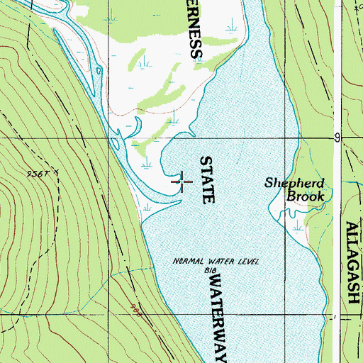 Topographic Map of Chemquasabamticook Stream, ME