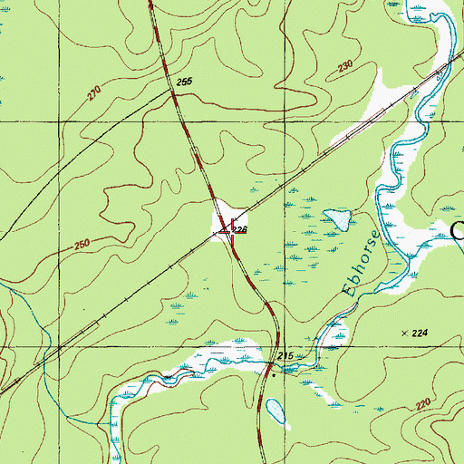 Topographic Map of Chester Siding (historical), ME