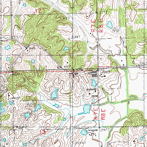 Topographic Map of Williams Cemetery, AR