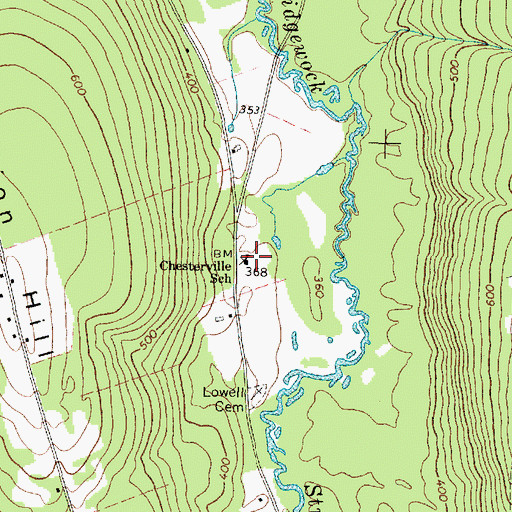 Topographic Map of Chesterville School, ME