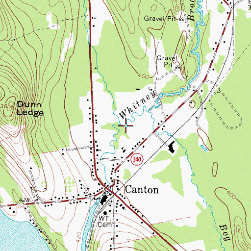 Topographic Map of Childs Brook, ME