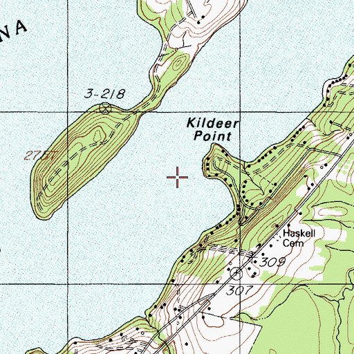 Topographic Map of China Lake, ME