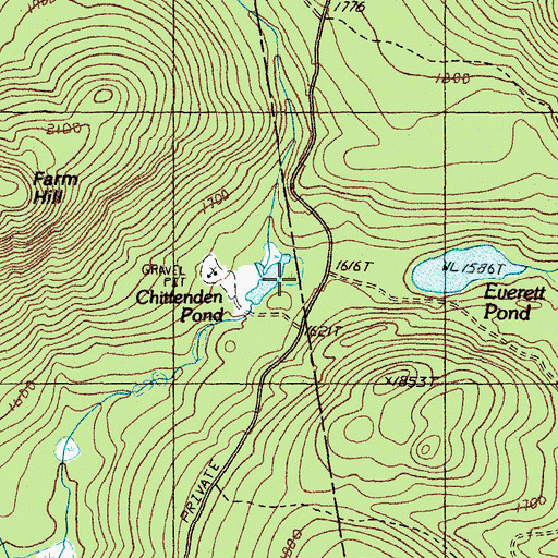Topographic Map of Chittenden Pond, ME