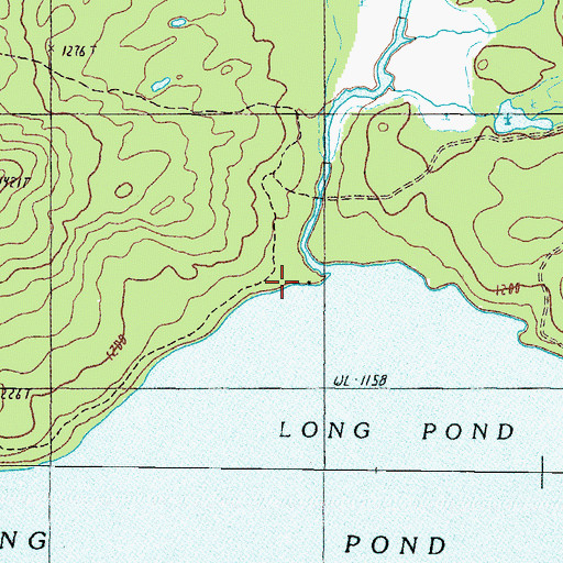 Topographic Map of Churchill Camp, ME