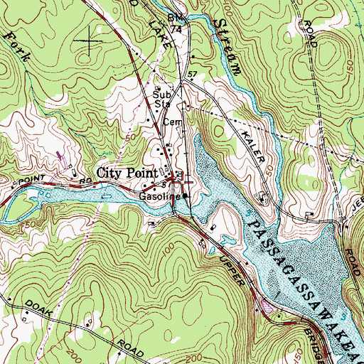 Topographic Map of City Point, ME