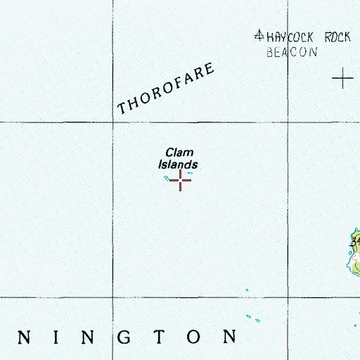 Topographic Map of Clam Island, ME