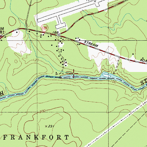 Topographic Map of Clark Brook, ME