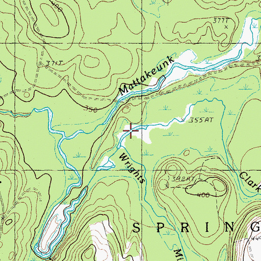 Topographic Map of Clark Brook, ME