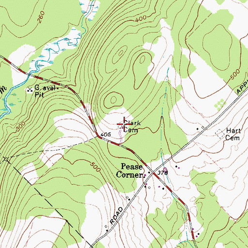 Topographic Map of Clark Cemetery, ME