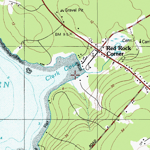 Topographic Map of Clark Cove, ME