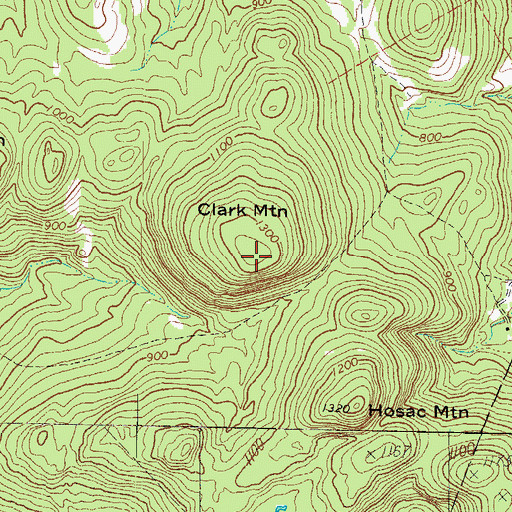 Topographic Map of Clark Mountain, ME