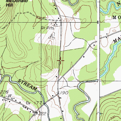 Topographic Map of Clark School, ME