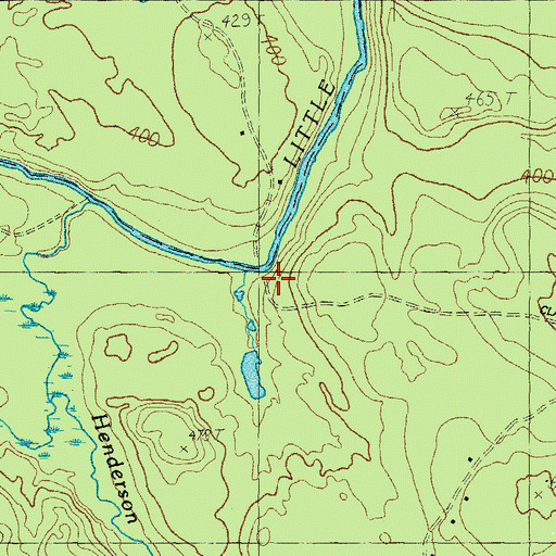Topographic Map of Clarks Bridge, ME
