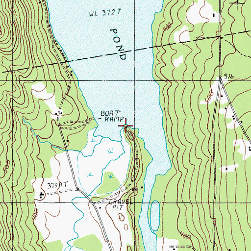 Topographic Map of Clarks Brook, ME