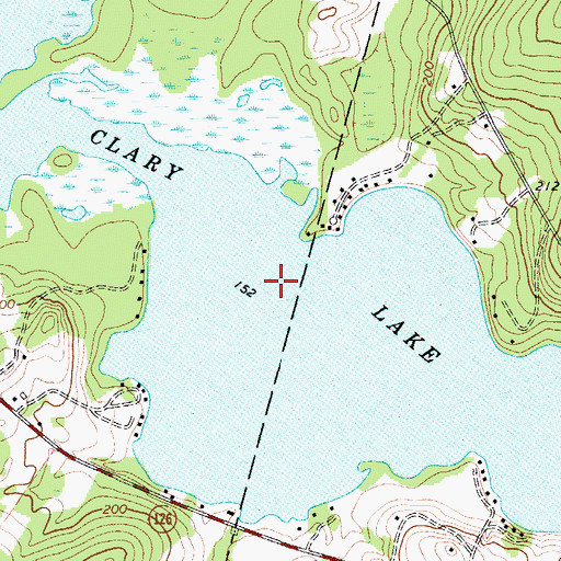 Topographic Map of Clary Lake, ME