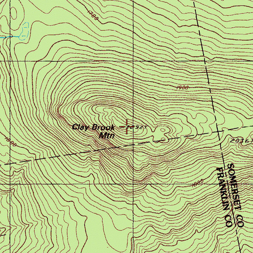 Topographic Map of Clay Brook Mountain, ME