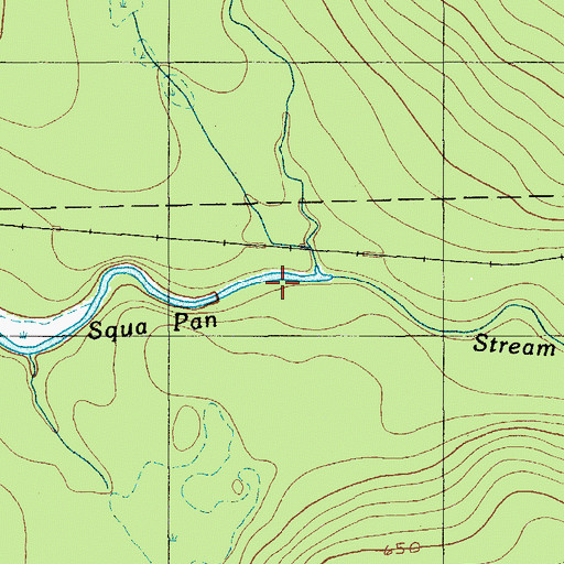 Topographic Map of Clayton Brook, ME