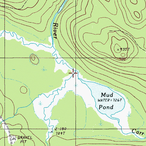 Topographic Map of Clayton Stream, ME