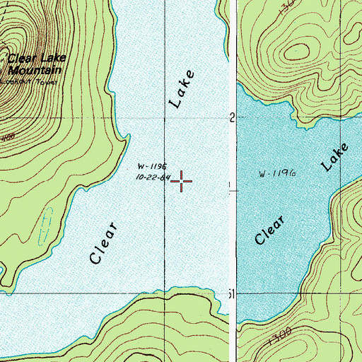 Topographic Map of Clear Lake, ME