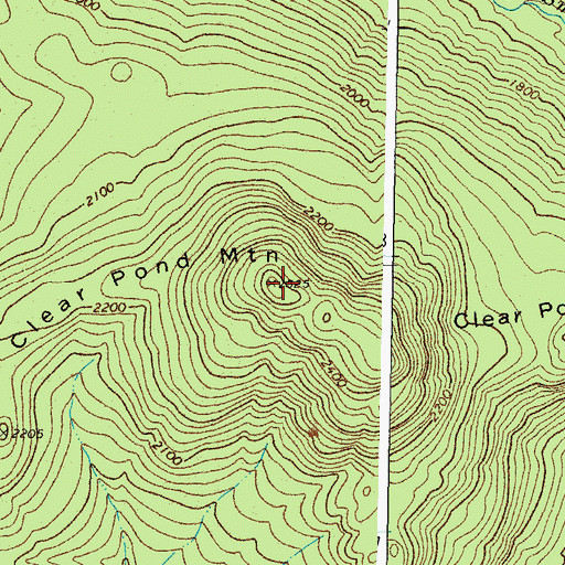 Topographic Map of Clear Pond Mountain, ME