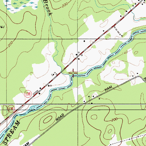 Topographic Map of Clements Brook, ME