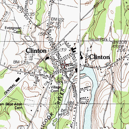 Topographic Map of Clinton, ME